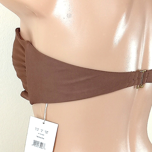 NEW Andie Bikini Extra Small Swim Vacation The Scala Top Espresso Brown XS - Picture 4 of 5